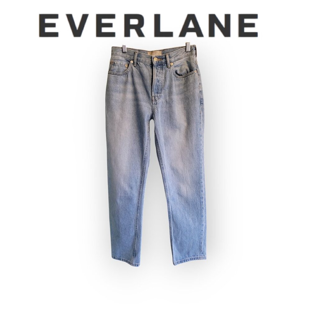Everlane lightwash 90s Cheeky Jean sunbleached blue organic cotton size 25 ankle